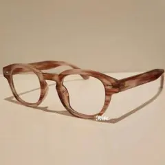 【RISE】サングラス クリア ブラウン ボストン　ウェリントン 男女兼用レトロ