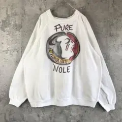 A4578古着　スウェット　ホワイト　バックプリント　90s Y2K