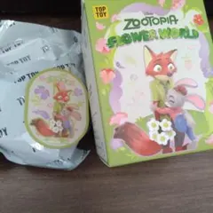 ズートピアFlower World フィギュア　ニックジュディ