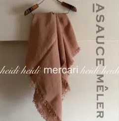 ASAUCE MELER アソースメレ　ローゲージリネン トライアングルスカーフ ASAUCE MELER アソースメレ ローゲージリネン トライアングルスカーフ
