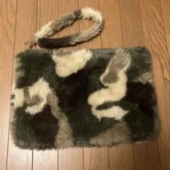 迷彩柄ファークラッチバッグ