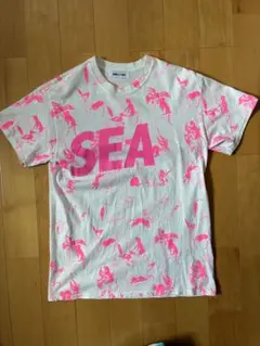 WIND AND SEA Tシャツ ホワイト ピンク　M 【お値引き可能】のサムネイル