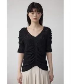 新品未使用タグ付きAZUL by moussy 2WAYギャザーレーストップス