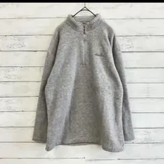 ellesse フリース ハーフジップ グレー ゆるダボ 人気 スポーツMIX