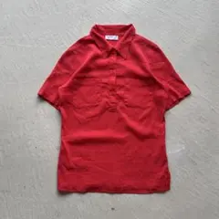 90s agnes b. pleats red polo プリーツ ポロシャツのサムネイル