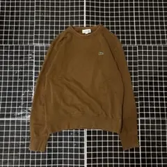 LACOSTE brown one point logo sweat