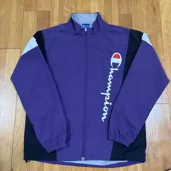 Champion ナイロンジャケット パープル L