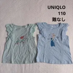 UNIQLO ディズニープリンセスTシャツ2枚セット　アリエル　エルサ　アナ雪
