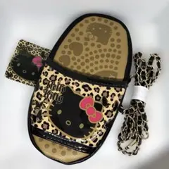 ハローキティ サンダル型ショルダー付きポーチヒョウ柄