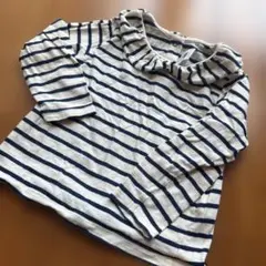 【美品】プチバトー　ストライプ 長袖Tシャツ