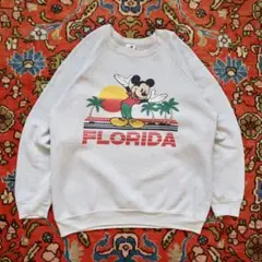 80s-90s L Sherry DISNEY ディズニー ミッキー スウェット