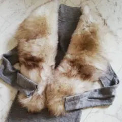 サガフォックスsaga foxリアルファー毛皮超大判ストール白系