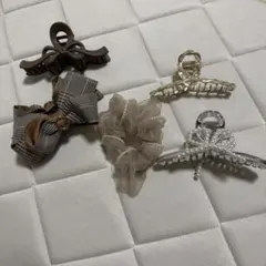 ヘアアクセサリー まとめ売り リボン バナナクリップ ピアス
