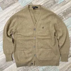 お*ら様 90s ラルフローレン カーディガン キャメル ウール100% L相当