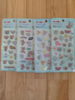 【正規品】トムとジェリー　ぷくぷくシール　4種セット
