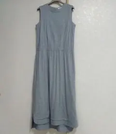 Mila Owen ノースリーブ ロングワンピース グレー