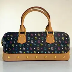 カラフルロゴ スタッズ付きハンドバッグ