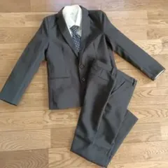 H&M ブラック　黒　スーツ シャツ　ネクタイ付き　135cm