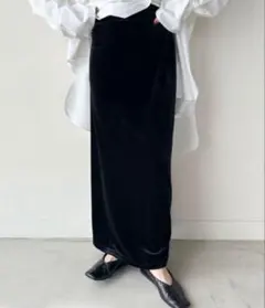 セレクトモカ　ベロアIラインロングスカート