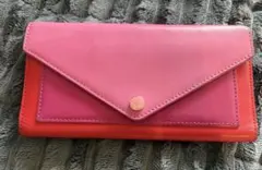 コールハーン　長財布　ピンク&レッド　使いやすい　可愛い COLE HAAN