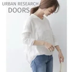 URBAN RESEARCH DOORS リネン抜け衿ブラウス
