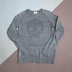 Y2Kニット　ドクロ　グレー　ヴィンテージZARA