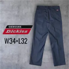 Dickies チノパン ネイビー W34 L32 ワークパンツ 古着のサムネイル