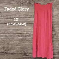 Faded Glory ピンク キャミソール ロングワンピース 3X