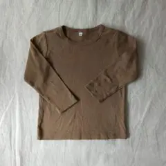 無印良品ブラウン 長袖カットソー 100cm