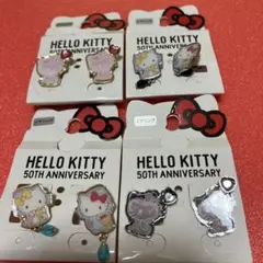 HELLO KITTY 50TH ANNIVERSARY イヤリング 4点