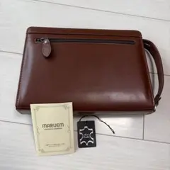 MARUEM クラッチバッグ セカンドバッグ 本革 ブラウン