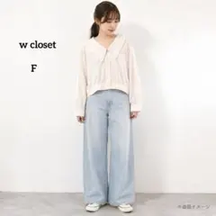 w closet 刺繍ビッグカラーブラウス ブラウス　長袖