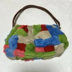 お値下げ！joy holicリアルファーパッチワークバッグ