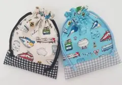 【KS-163】ハンドメイド 巾着袋 コップ袋 給食袋入園入学 電車 新幹線