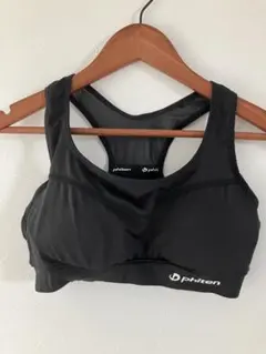 phiten ブラック スポーツブラ M サブローザ