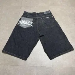 Freaky ハーフパンツ　ブラックデニム　バギー　y2k 00s 36のサムネイル