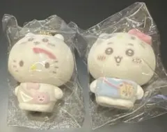 サンリオ×ちいかわ　シークレットフロッキーマスコットチャーム(キティ＆ちいかわ)