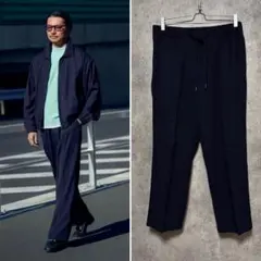 【GOOVI】イージーパンツ ヴィスコースギャバジン レーヨン ドローコード 1