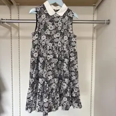 Janie&Jackモノトーン 花柄ワンピース