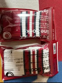 佳*凛様 未開封 ファミマ 広島東洋カープ　ラインソックス 白 赤 Lサイズ 2