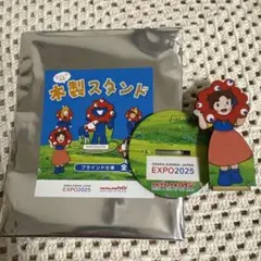 大阪関西万博　ミャクミャク アルプスの少女ハイジ クリップ付き木製スタンド　新品のサムネイル