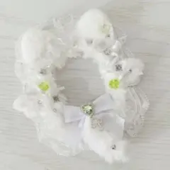 トレカケース♡硬質ケース♡レースデコ♡クローバーコア♡白♡猫耳♡しっぽ♡天使♡羽