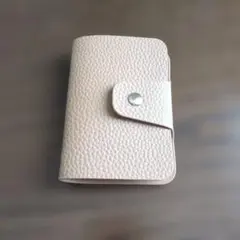 ベージュ 合成皮革 カードケース