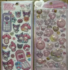 お*も様 うるちゅる ポップシールマイメロディー/平成はっぴーフォンクロミマイメ