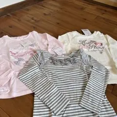 メゾピアノ 長袖カットソー3枚セット 120