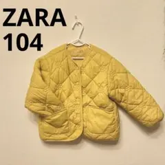ZARA Kidsザラキッズ〻フラワーノーカラーダウン104 100 イエロー