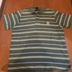STUSSY半袖　ポロシャツ ボーダー柄