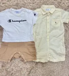 Champion とRalph Laurenのロンパース　80cm 2枚セット