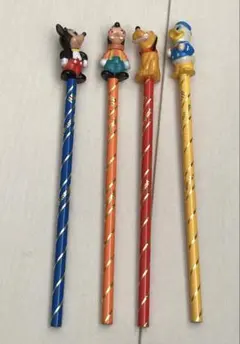 ディズニーランド キャラクター付き鉛筆 8本セット レトロ