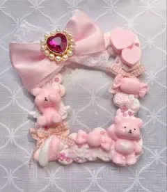 【ホイップデコ】トレカケースデコ 硬質ケースデコ b8 ピンク パステル